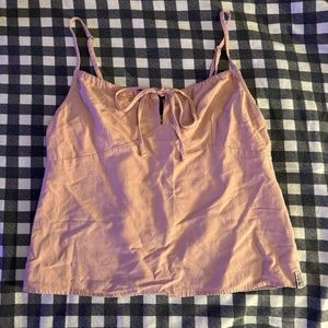 Rhythm. - Size XS - Tie Front Crop Tank - Light Pink